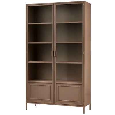 WOOOD Ronja XL Vitrinskåp Metall - Militärbrun