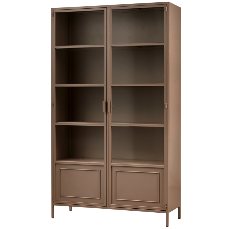 WOOOD Ronja XL Vitrinskåp Metall - Militärbrun