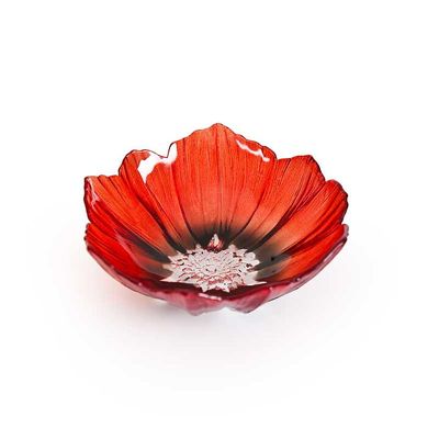 Målerås Poppy, skål, liten, röd/svart