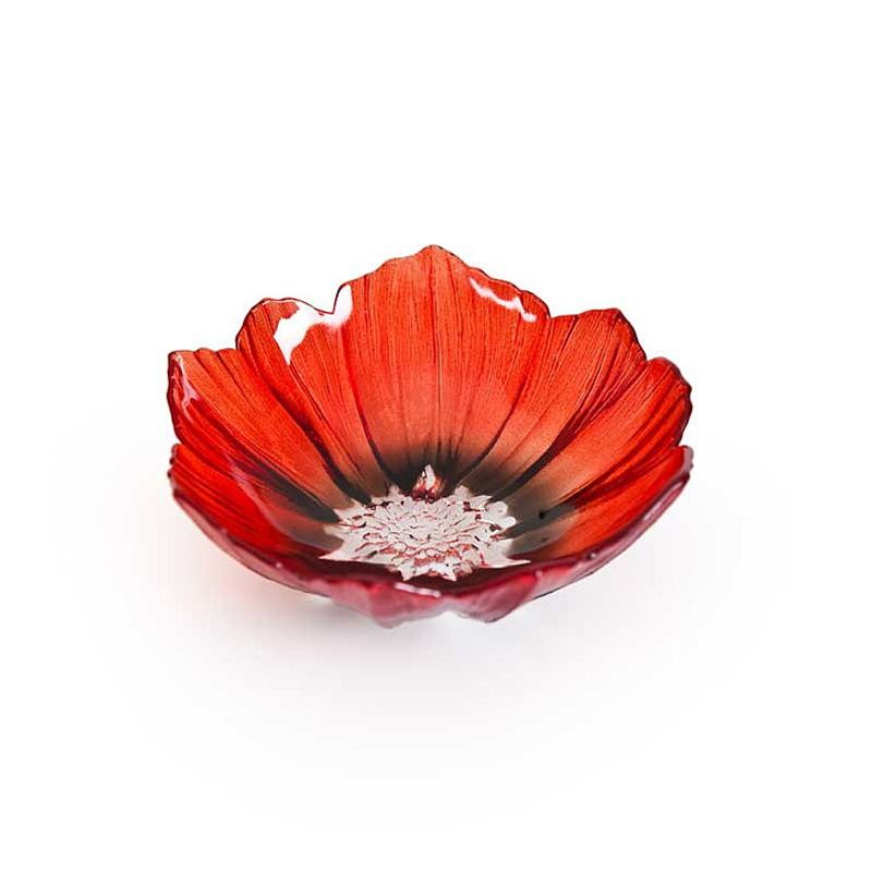 Målerås Poppy, skål, liten, röd/svart