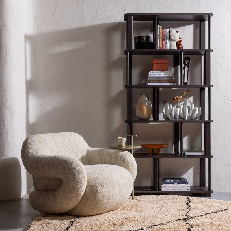 WOOOD Folke Fåtölj i Chenille Natural Melange