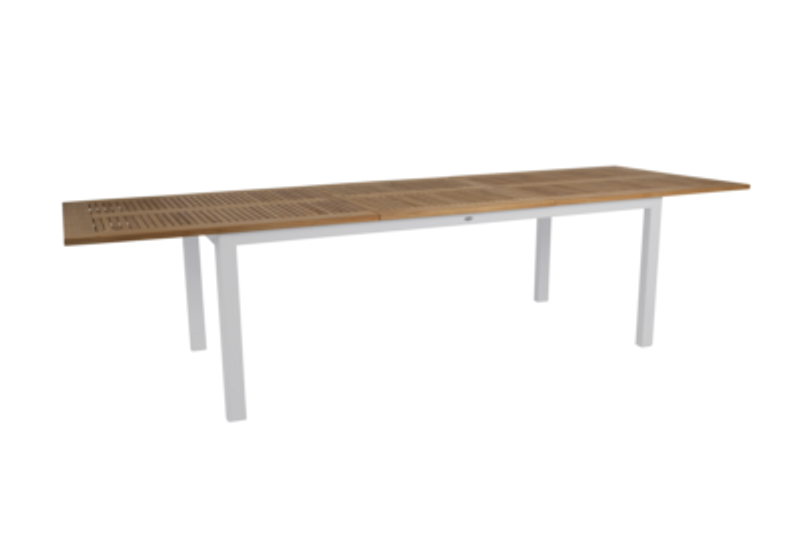 Brafab Lyon Matbord 100x224-304 Cm Ljusgrå/Teak