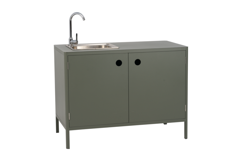 Brafab Kelia utekök med vask och kran Nordic Green