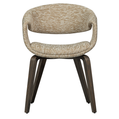 WOOOD Yossi Matstol Sand med Mörkbrunt Träben 2 st