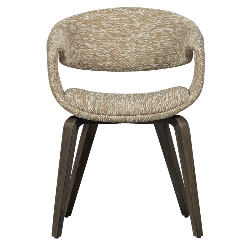 WOOOD Yossi Matstol Sand med Mörkbrunt Träben 2 st