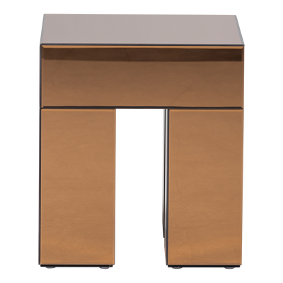 WOOOD Mirrox Sidobord med Spegelglas Brun [FSC]