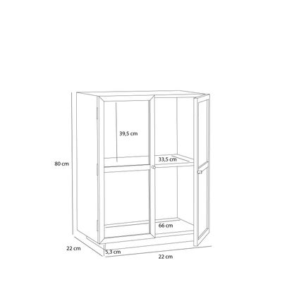 Hübsch Mae skåp natur 70x39xH90 cm