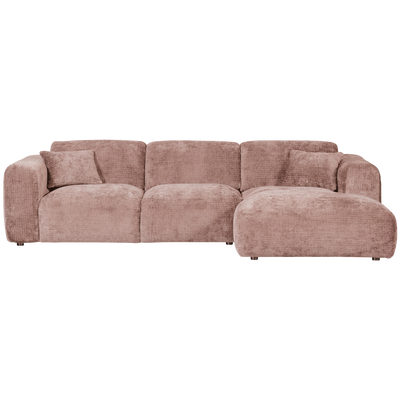 WOOOD Cloud Chaiselongue Soffa Höger Chenille Mullvad/Pink