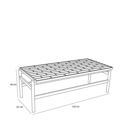 Hübsch Motif Soffbord Flerfärgat 132x61xh44cm Svart