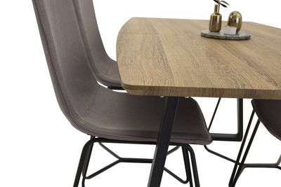 Venture Home Matgrupp Inca med 4st matstolar X-Matstol