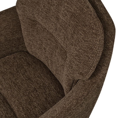 WOOOD Runa Matstol Chenille Varmbrun 2 st