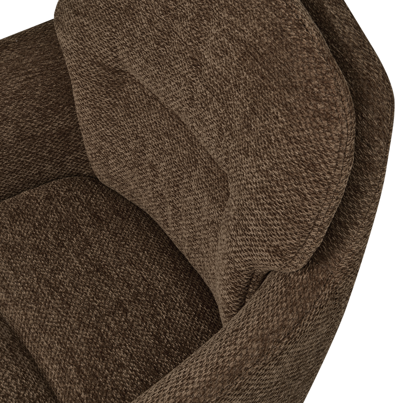 WOOOD Runa Matstol Chenille Varmbrun 2 st