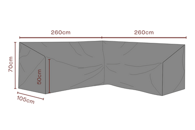 Brafab Möbelskydd Hörnsoffa 260/260x70 cm Premium