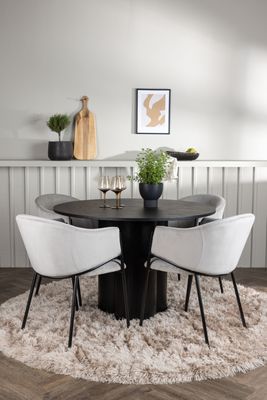 Venture Home Matgrupp Olivia med 4 stycken matstolar Evelina