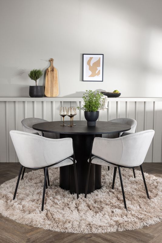 Venture Home Matgrupp Olivia med 4 stycken matstolar Evelina