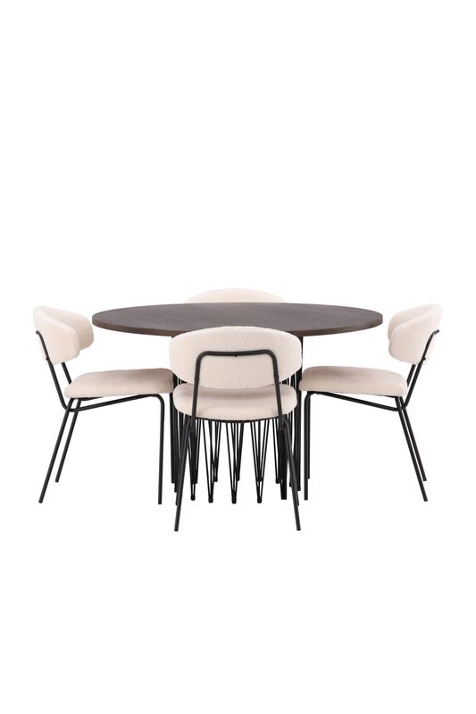 Venture Home Stone Rund Matgrupp