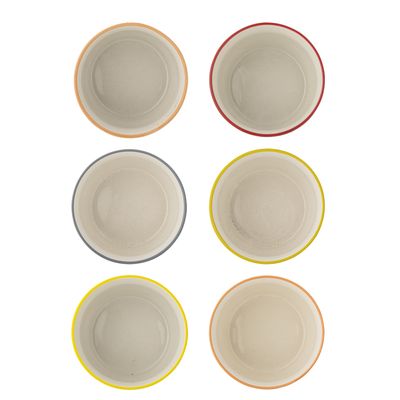 Bloomingville Carla Skål, Röd, Stengods - 24-pack
