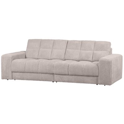 WOOOD Second Date 2-Sits Soffa i Ribbad Tyg, Natural