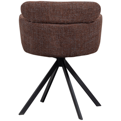 WOOOD Fenne Snurrbar Matstol Väv Tyg Kastanj 2 st