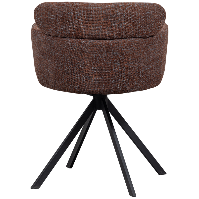 WOOOD Fenne Snurrbar Matstol Väv Tyg Kastanj 2 st