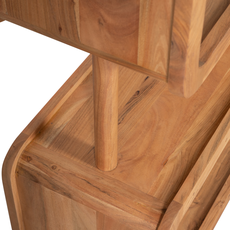 WOOOD Rattle Öppen Hylla i Naturligt Akaciahus