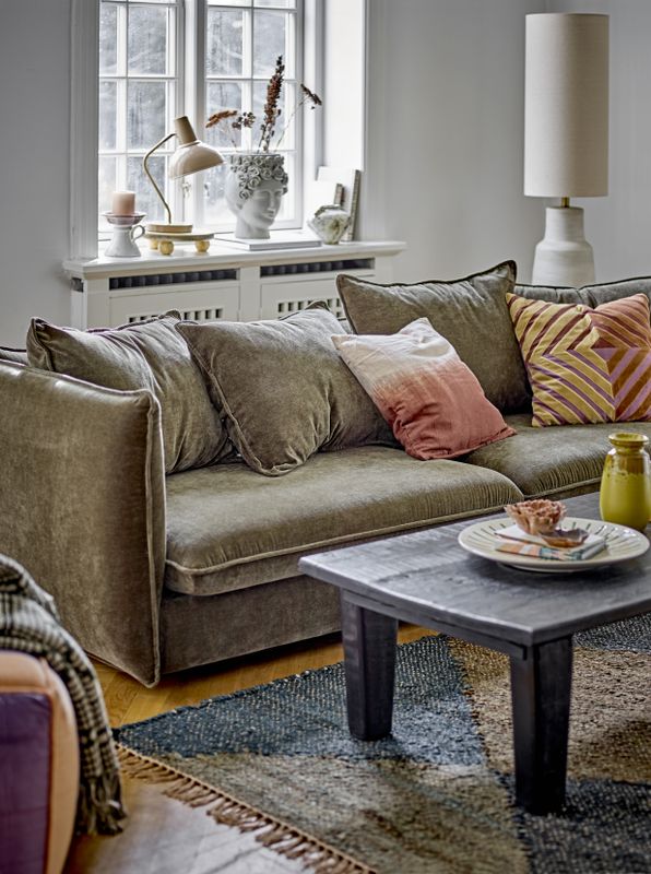 Bloomingville Linetta golvlampa, vit, stengods