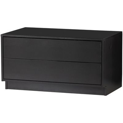 WOOOD FINCA TV-bänk 75 cm Djup Svart [FSC] Pine