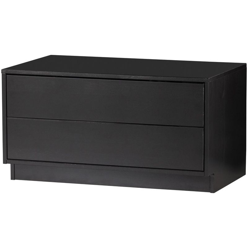 WOOOD FINCA TV-bänk 75 cm Djup Svart [FSC] Pine