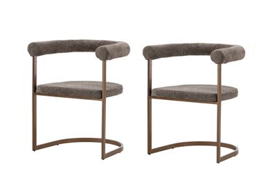 Venture Home Morning Matstol 2-pack i Grå Boucle