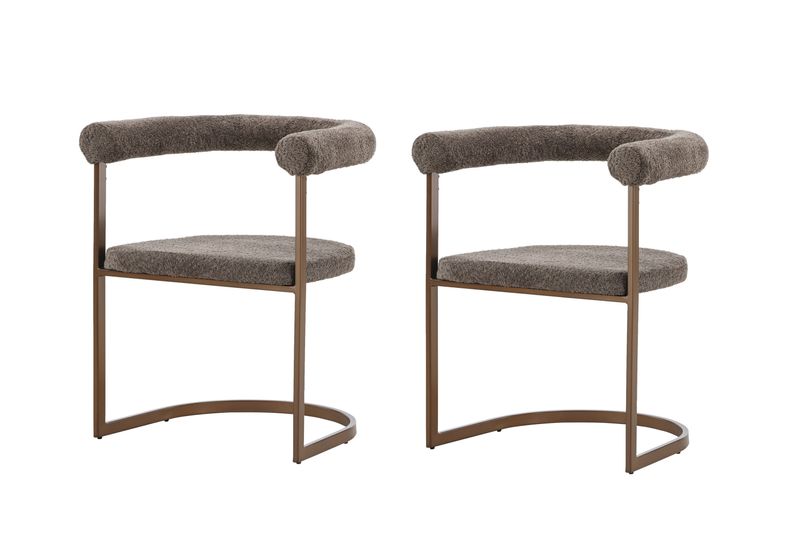 Venture Home Morning Matstol 2-pack i Grå Boucle