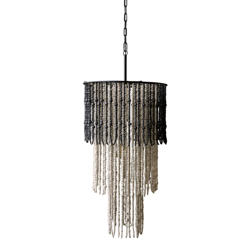 Chiq Antique Ljuskrona med träpärlor