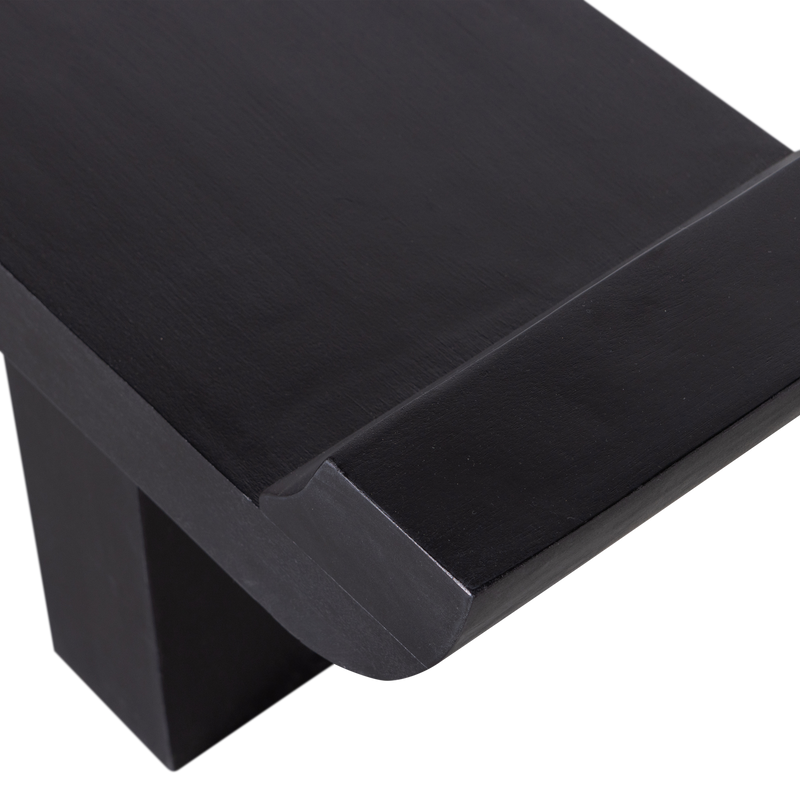 WOOOD Lox Bänk i Svart Mangoträ med Uppstående Kanter