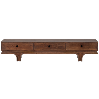 WOOOD Staes TV-bänk med 3 lådor i Mangoträ och Valnöt