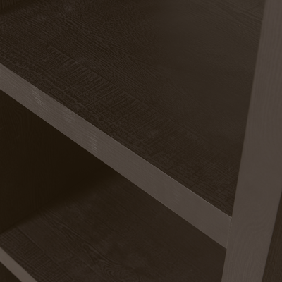 WOOOD TIMO Öppen Bokhylla MDF Mörkbrun 195x100x40 cm