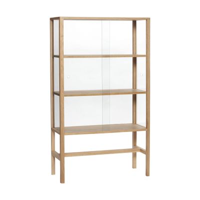 Hübsch Museum vitrinskåp natur klar 80x35xH140 cm
