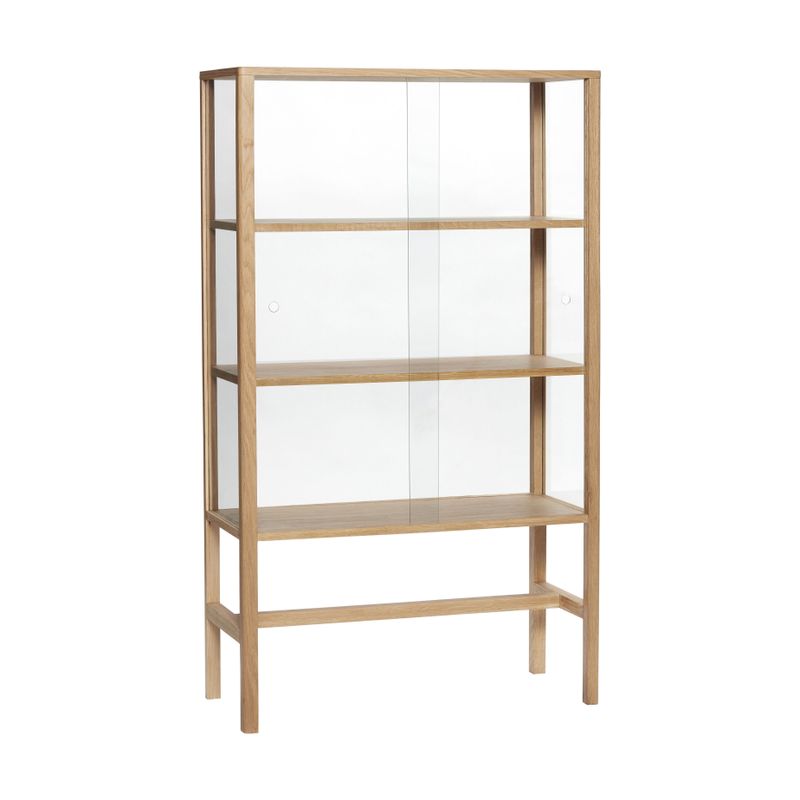 Hübsch Museum vitrinskåp natur klar 80x35xH140 cm