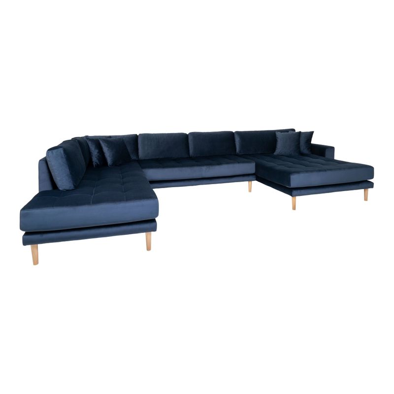 House Nordic Lido U-soffa Öppen Ände Mörkblå