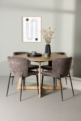 Venture Home Matgrupp Yadikon med Modesto Stolar