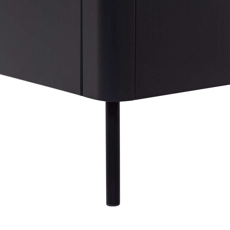 WOOOD Gunnar TV-bänk 200 cm Matt Svart FSC-certifierad