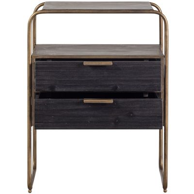 WOOOD Polite Nattduksbord Metall/Trä Antique