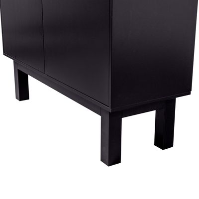 WOOOD FINCA Buffé- och Drinkskåp i Svart Furu