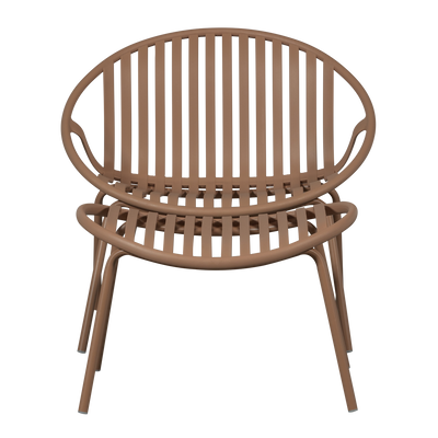 WOOOD Bruce Trädgårdsfåtölj med Fotpall - Laxrosa