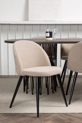 Venture Home Matgrupp Stone med Velvet-stolar