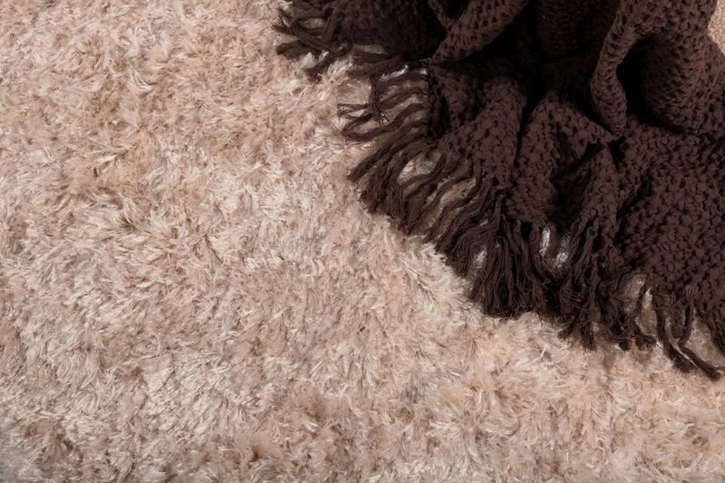 Venture Home Natta Rund Champagnefärgad Matta