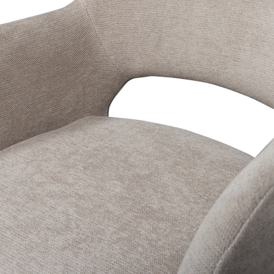 WOOOD Jenny Matstol i Vävd Tyg - Naturell 2 st