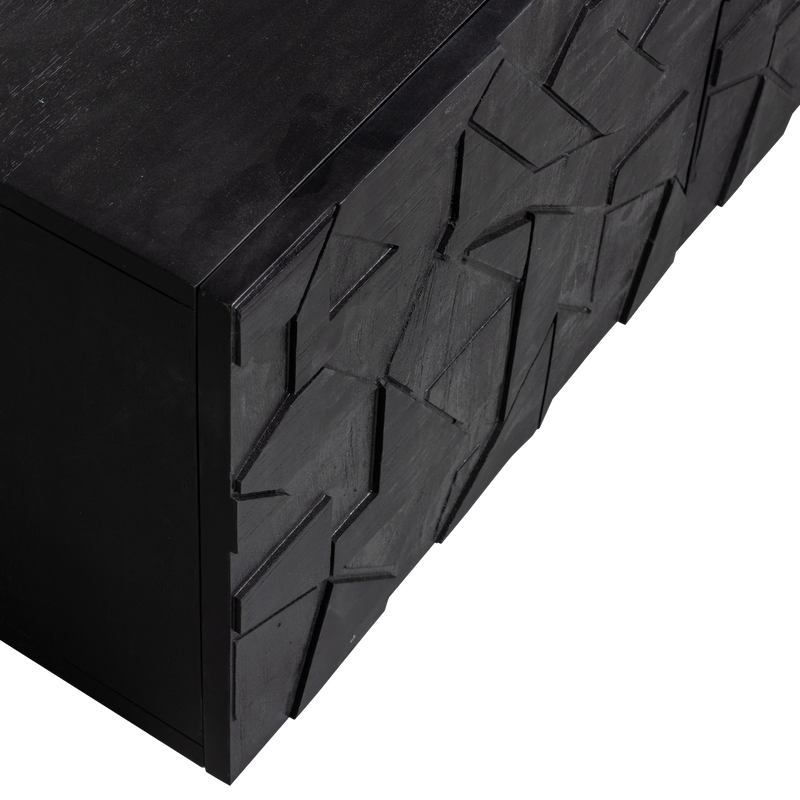 WOOOD COUNTER TV-bänk i Mango - Svart