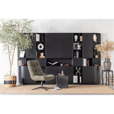 WOOOD Finca Förvaringsskåp Vänster 78 cm Djupsvart FSC-certifierad