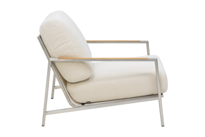 Brafab Naos Fåtölj i Rostfritt Stål och Dot Beige