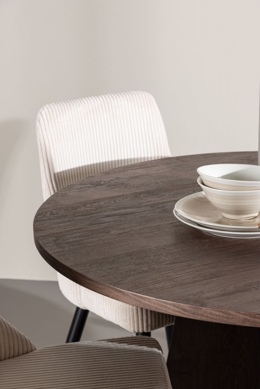 Venture Home Bootcut Matbord med Leone Matstol