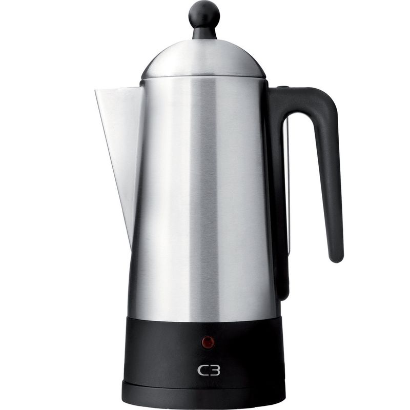 C3 Perkolator Design Borstat Rostfritt stål 6kp